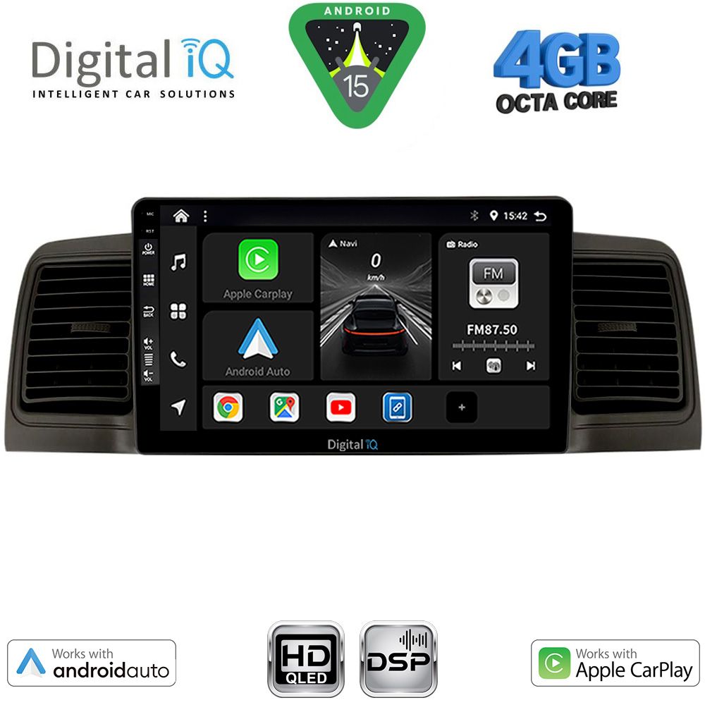 DIGITAL IQ BXF 16712BL_CPAA (9inc) MULTIMEDIA TABLET for TOYOTA COROLLA mod. 2001-2006 (BLACK)