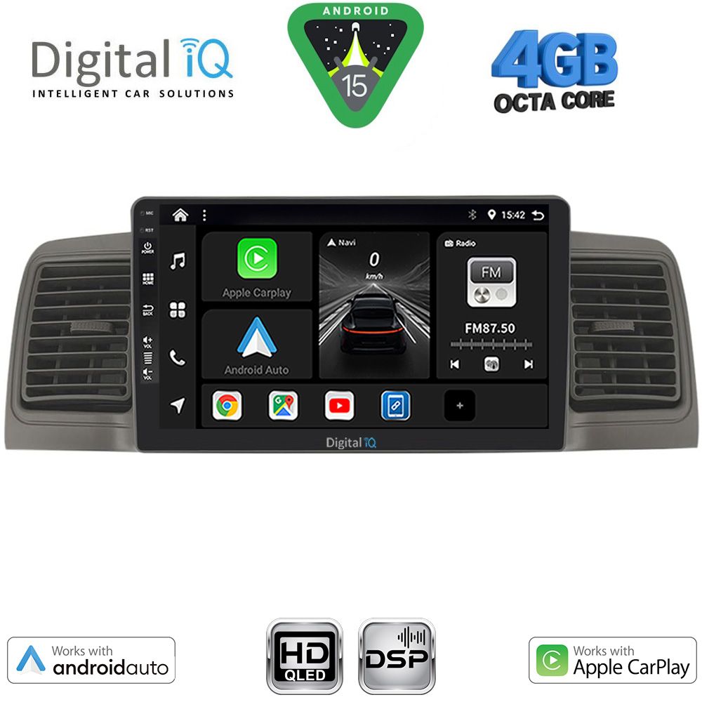 DIGITAL IQ BXF 16712GR_CPAA (9inc) MULTIMEDIA TABLET for TOYOTA COROLLA mod. 2001-2006 (GREY)
