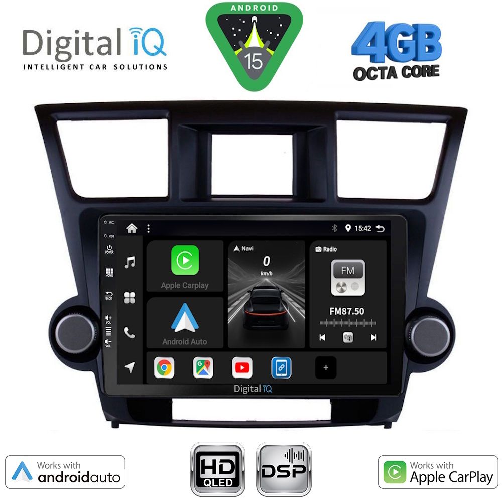 DIGITAL IQ BXF 16719_CPAA (10inc) MULTIMEDIA TABLET for TOYOTA HIGHLANDER mod. 2008-2015