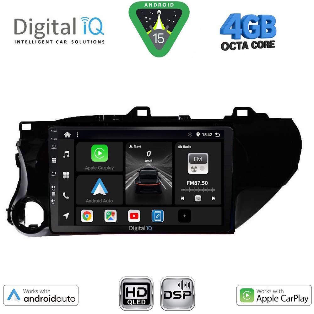 DIGITAL IQ BXF 16721_CPAA (10inc) MULTIMEDIA TABLET for TOYOTA HILUX mod. 2017-2026