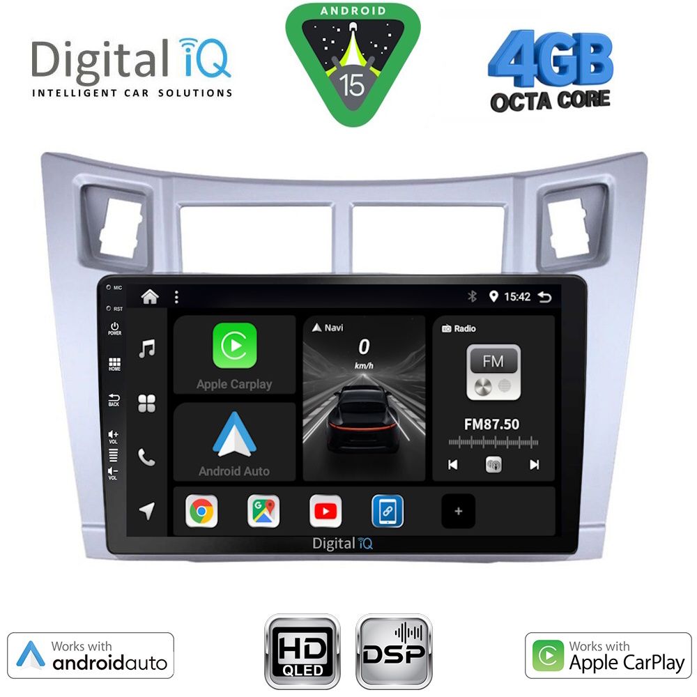DIGITAL IQ BXF 16736SL_CPAA (9inc) MULTIMEDIA TABLET for TOYOTA YARIS mod. 2006-2011 (SILVER)