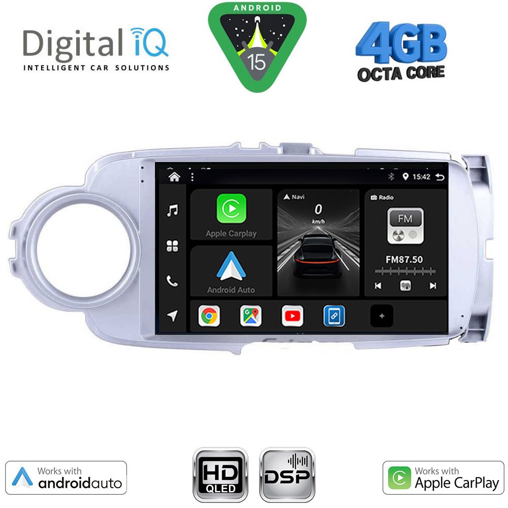 DIGITAL IQ BXF 16737SL_CPAA (9inc) MULTIMEDIA TABLET for TOYOTA YARIS mod. 2011-2015 (SILVER)