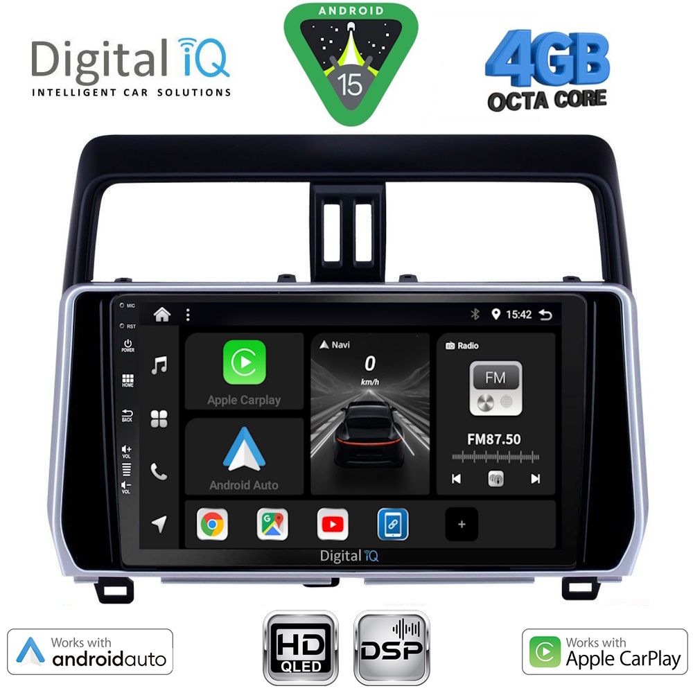 DIGITAL IQ BXF 16739_CPAA (10inc) MULTIMEDIA TABLET for TOYOTA LAND CRUISER - PRADO mod. 2019-2023