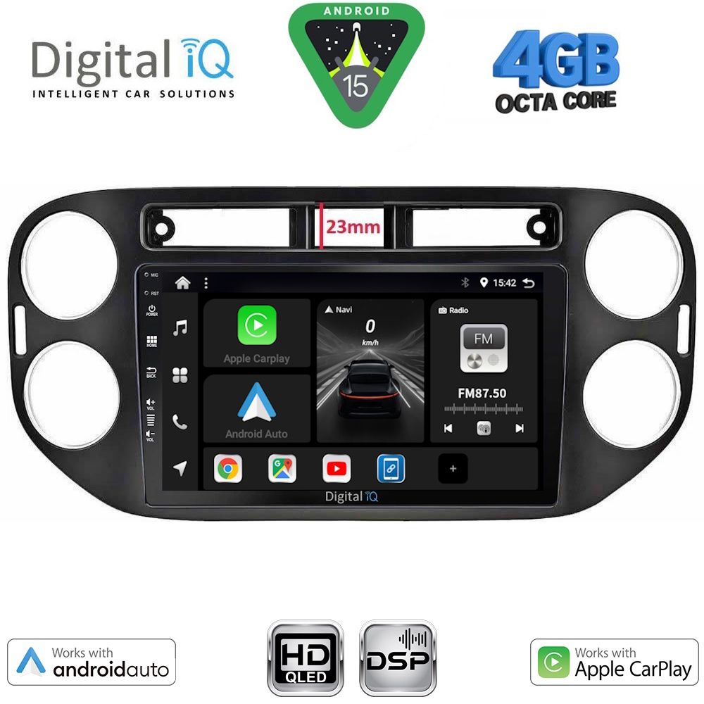 DIGITAL IQ BXF 16760BL_CPAA (9inc) MULTIMEDIA TABLET for VW TIGUAN mod. 2011-2016 (BLACK)