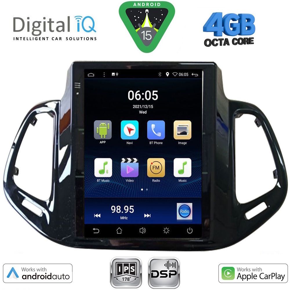 DIGITAL IQ BXF 6878_CPAA TESLA STYLE for JEEP COMPASS mod. 2017-2021