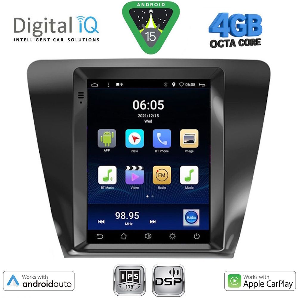DIGITAL IQ BXF 6917_CPAA TESLA STYLE for SKODA OCTAVIA 7 mod. 2013-2020