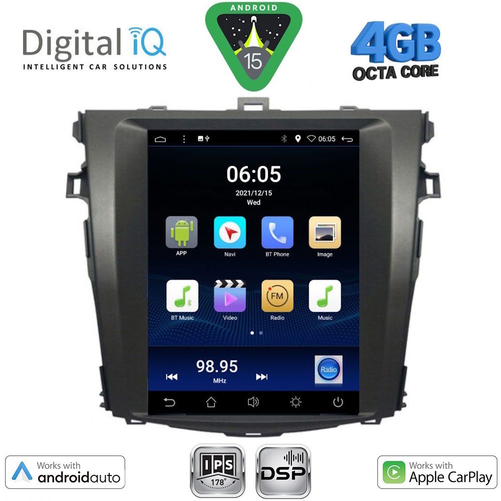 DIGITAL IQ BXF 6963_CPAA TESLA STYLE for TOYOTA COROLLA 4D mod. 2006-2012