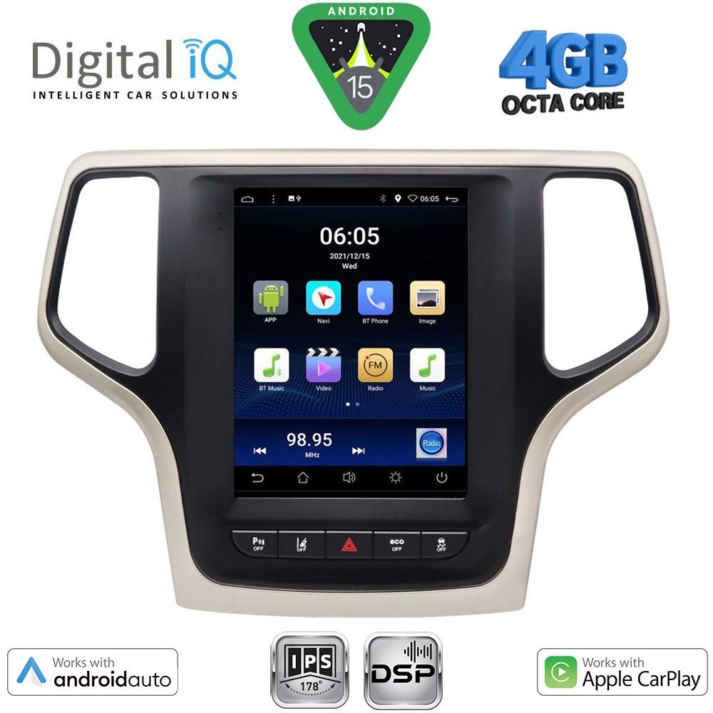 DIGITAL IQ BXF 6983_CPAA TESLA STYLE for JEEP GRAND CHEROKEE mod. 2014-2019