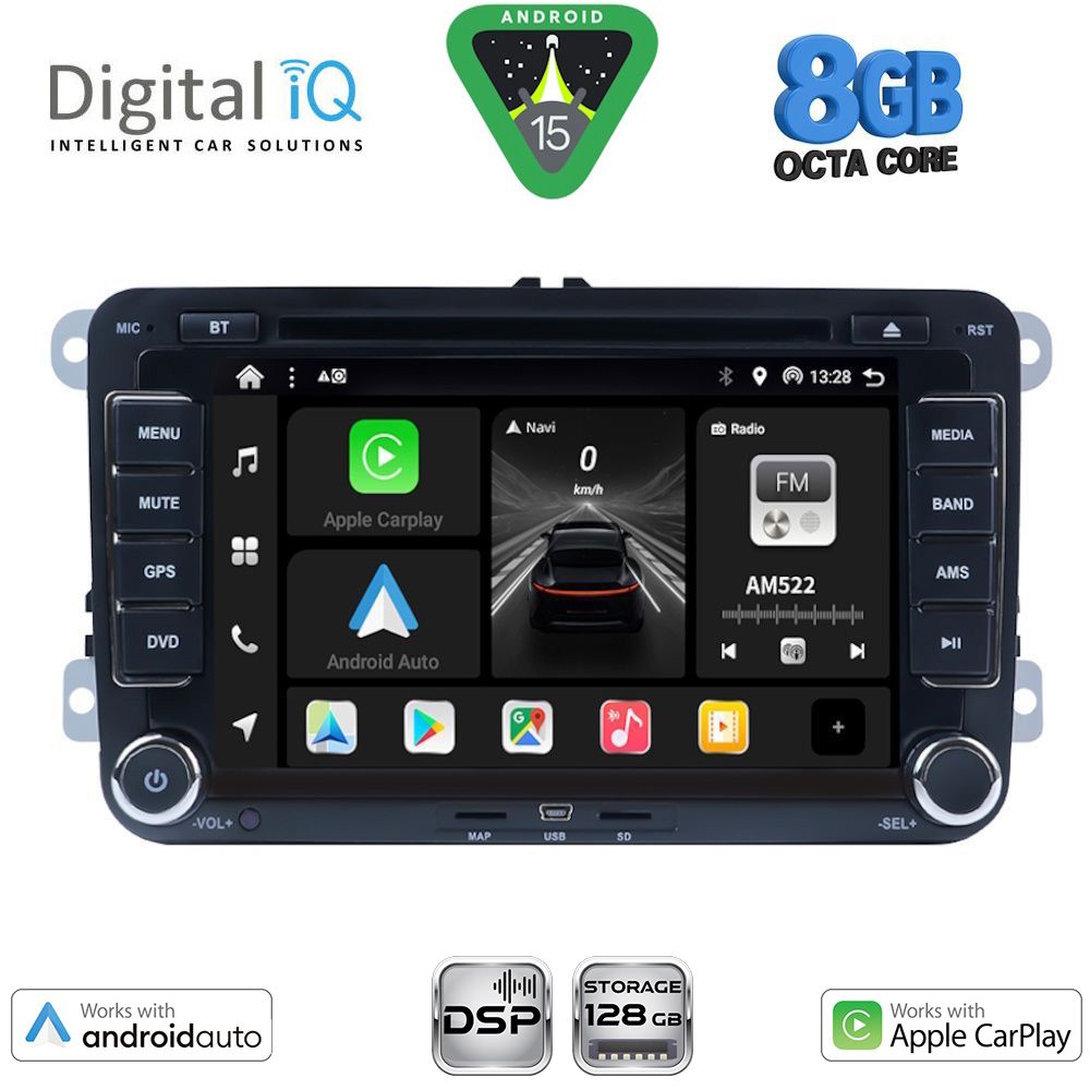 DIGITAL IQ BXF 704_CPAA (7"_DVD) MULTIMEDIA SYSTEM for VW – SKODA – SEAT GROUP mod. 2004-2018