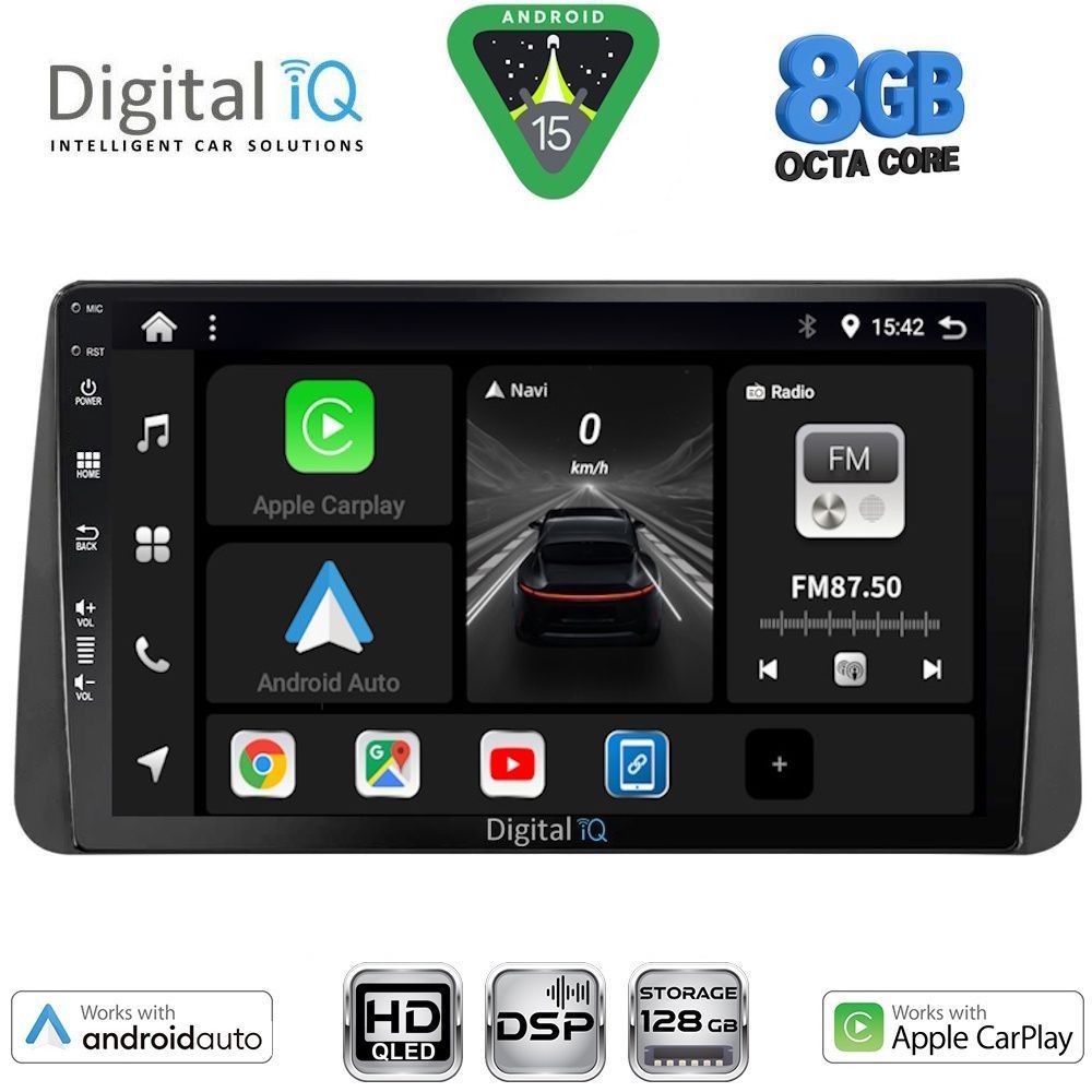 DIGITAL IQ BXF 7149_CPAA DASH (9inc) MULTIMEDIA TABLET for FIAT TIPO mod. 2018-2023