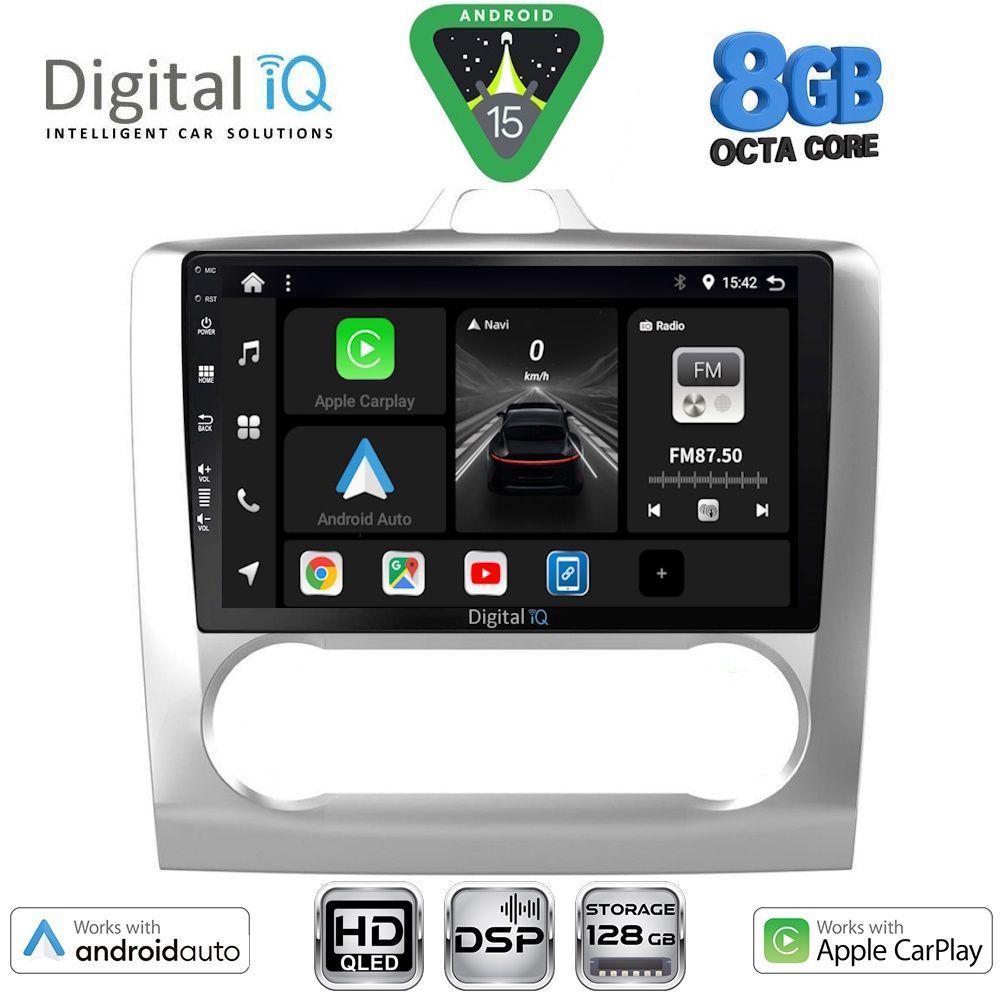 DIGITAL IQ BXF 7156SL_CPAA CLIMA (9inc) MULTIMEDIA TABLET for FORD FOCUS mod. 2005-2012 (SILVER)