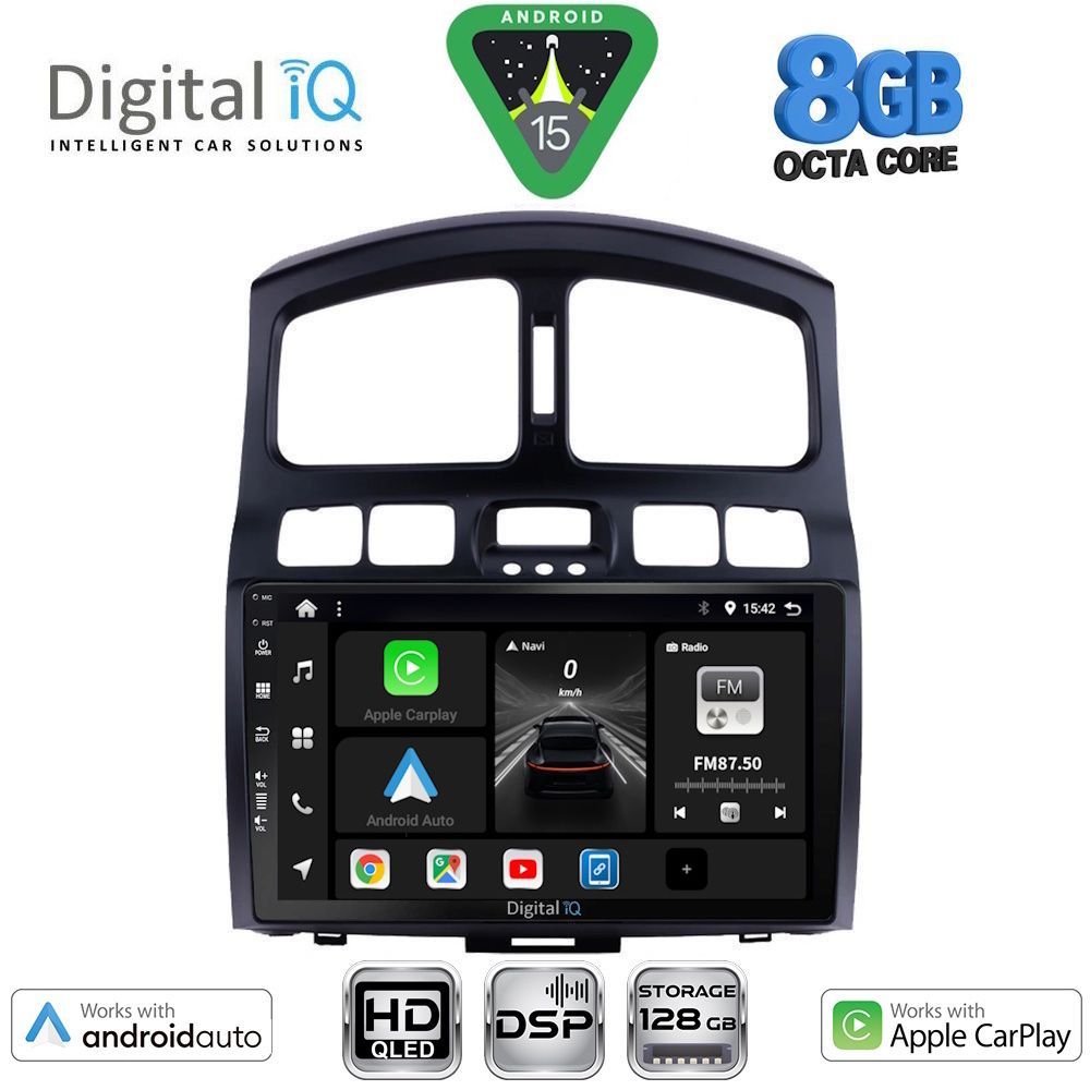 DIGITAL IQ BXF 7236_CPAA (9inc) MULTIMEDIA TABLET for HYUNDAI SANTA FE mod. 2003-2006