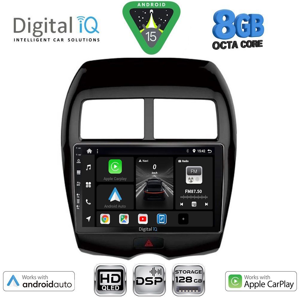 DIGITAL IQ BXF 7430_CPAA (10inc) MULTIMEDIA TABLET for MITSUBISHI ASX mod. 2009-2020 - PEUGEOT 4008 mod. 2012-2018