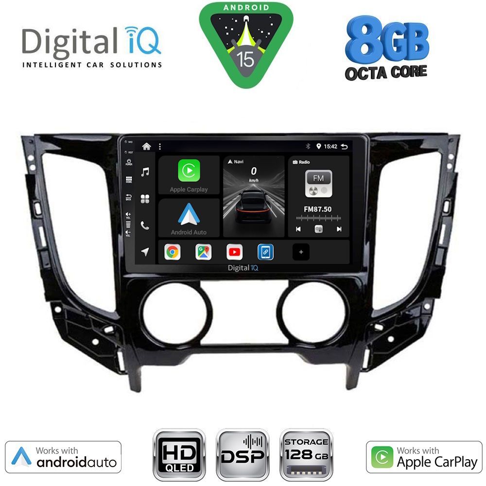 DIGITAL IQ BXF 7437_CPAA A/C (9inc) MULTIMEDIA TABLET for MITSUBISHI L200 mod. 2015-2019 with A/C