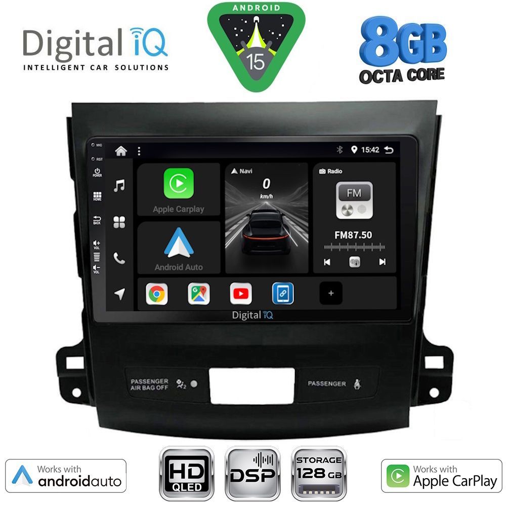 DIGITAL IQ BXF 7442_CPAA (9inc) MULTIMEDIA TABLET for CITROEN C-CROSSER | MITSUBISHI OUTLANDER | PEUGEOT 4007 mod. 2006-2012