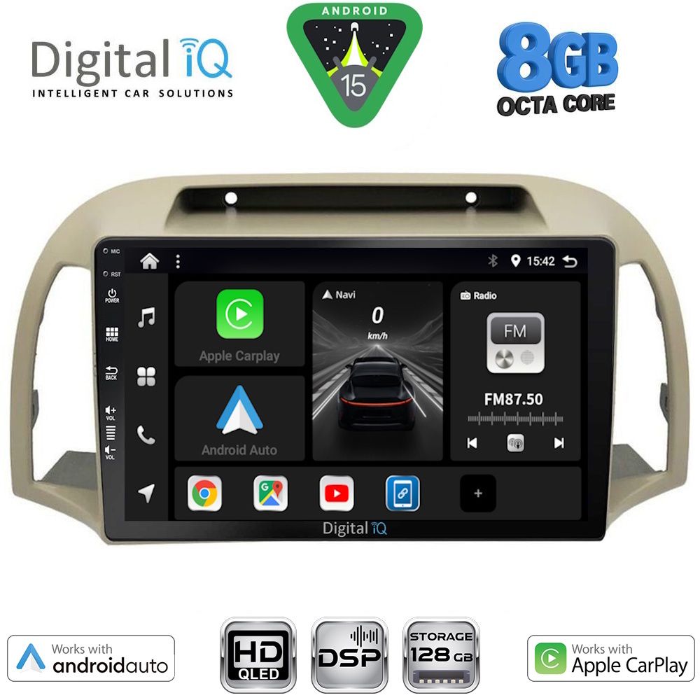 DIGITAL IQ BXF 7457BG_CPAA (9inc) MULTIMEDIA TABLET for NISSAN MICRA K12 mod. 2002-2010 (BEIGE)