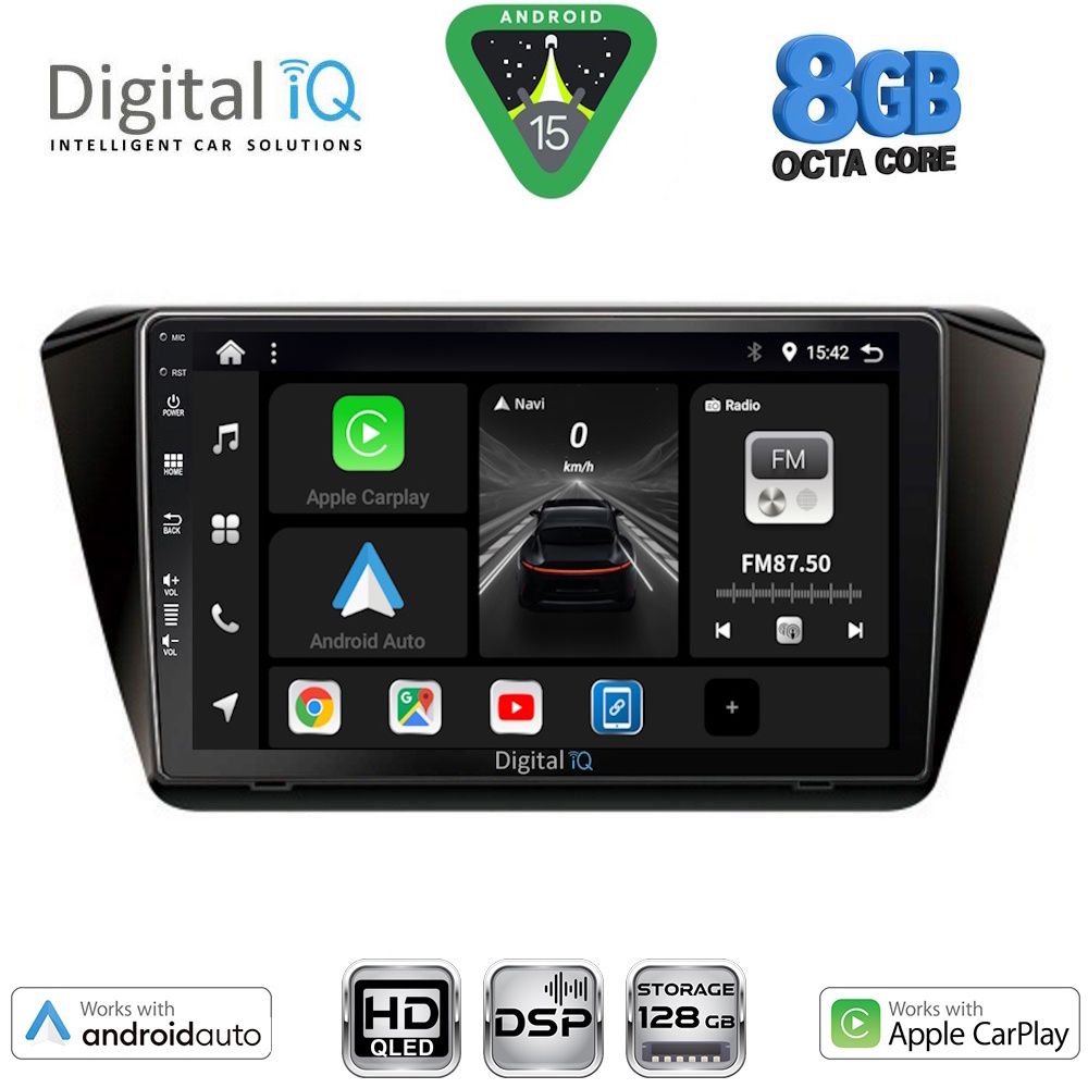 DIGITAL IQ BXF 7605_CPAA (10inc) MULTIMEDIA TABLET for SKODA SUPERB mod. 2015-2023