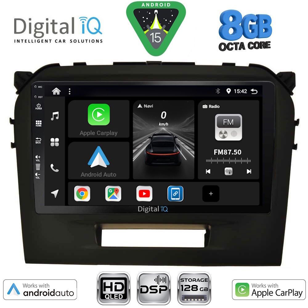 DIGITAL IQ BXF 7697BL_CPAA (9inc) MULTIMEDIA TABLET for SUZUKI VITARA mod. 2016-2025 (BLACK)