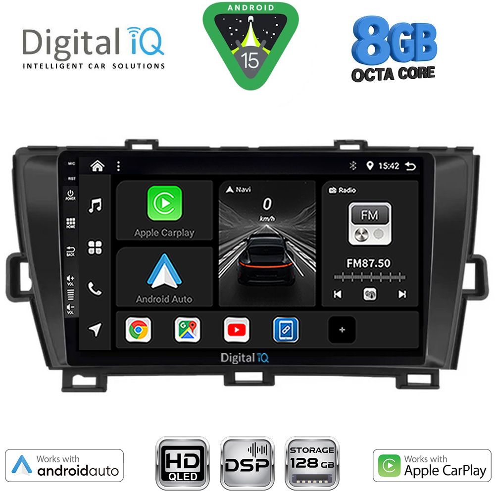 DIGITAL IQ BXF 7726BL_CPAA (9inc) MULTIMEDIA TABLET for TOYOTA PRIUS mod. 2009-2015 (BLACK)