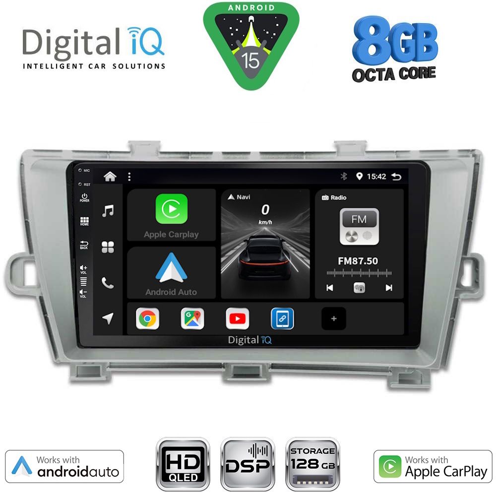 DIGITAL IQ BXF 7726SL_CPAA (9inc) MULTIMEDIA TABLET for TOYOTA PRIUS mod. 2009-2015 (SILVER)