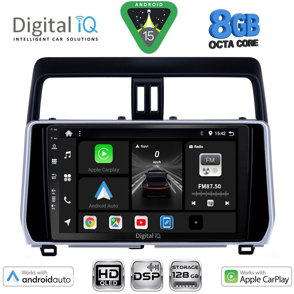 DIGITAL IQ BXF 7739_CPAA (10inc) MULTIMEDIA TABLET for TOYOTA LAND CRUISER - PRADO mod. 2019-2023