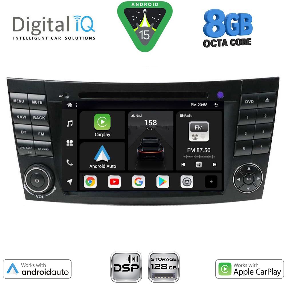 DIGITAL IQ BXF 790_CPAA (7'' DVD) MULTIMEDIA SYSTEM for MERCEDES E (W211) – CLS (W219) mod. 2003-2009
