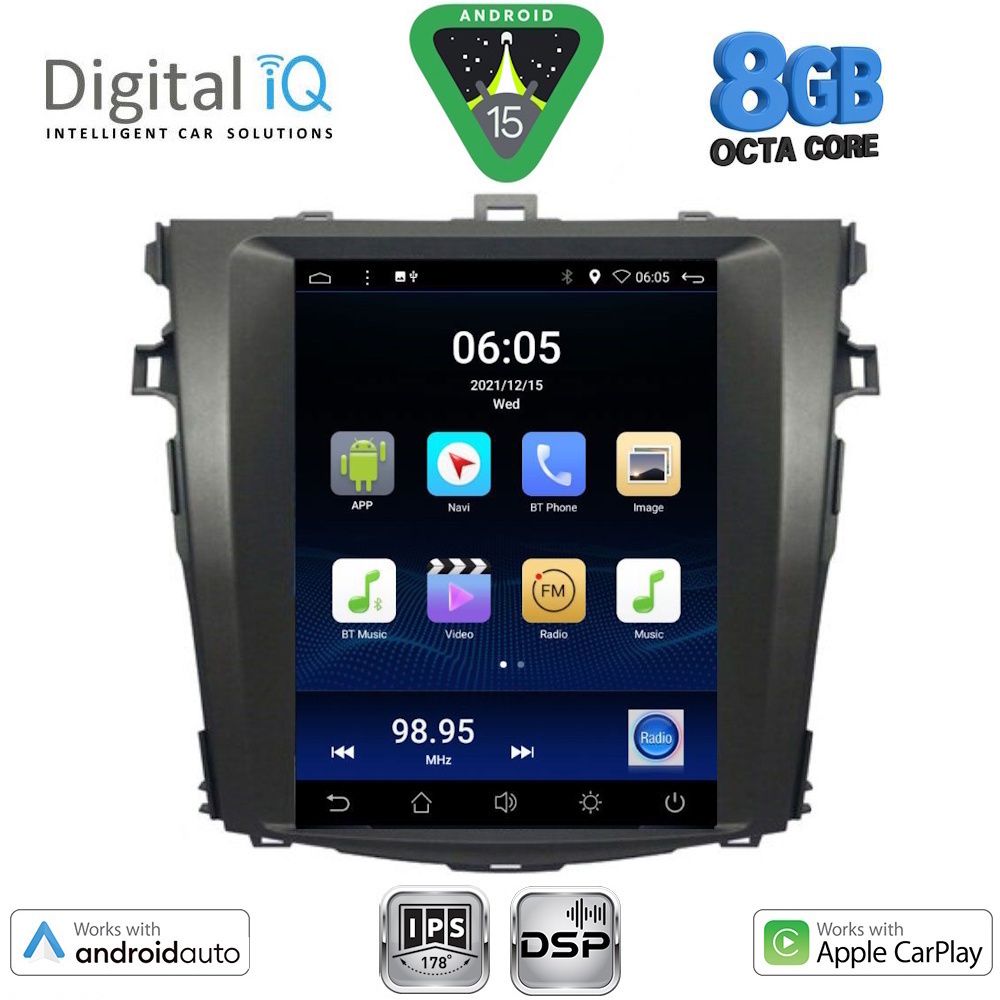 DIGITAL IQ BXF 7963_CPAA TESLA STYLE for TOYOTA COROLLA 4D mod. 2006-2012