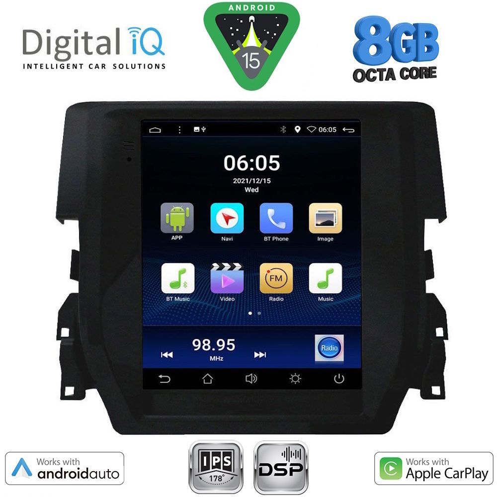 DIGITAL IQ BXF 7975_CPAA TESLA STYLE for HONDA CIVIC mod. 2016-2021