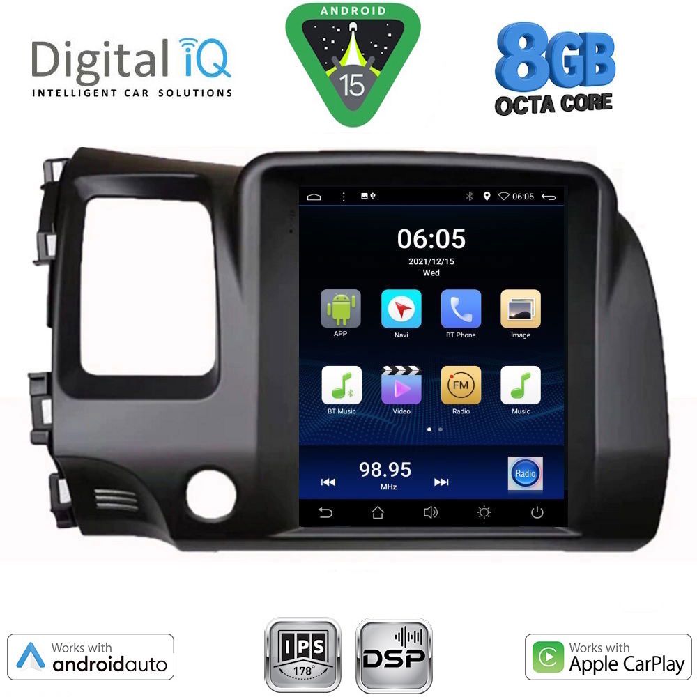 DIGITAL IQ BXF 7988_CPAA TESLA STYLE for HONDA CIVIC 4D mod. 2006-2012