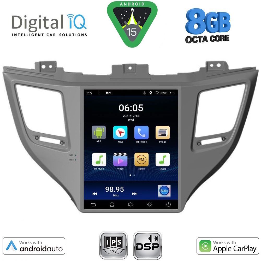 DIGITAL IQ BXF 7997_CPAA TESLA STYLE for HYUNDAI TUCSON mod. 2015-2019