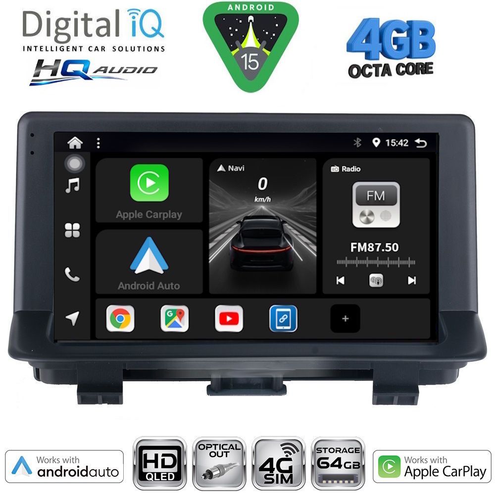 DIGITAL IQ BXK 19013_CPAA (9inc) MULTIMEDIA TABLET for AUDI Q3 mod. 2013-2018 (Low Version)