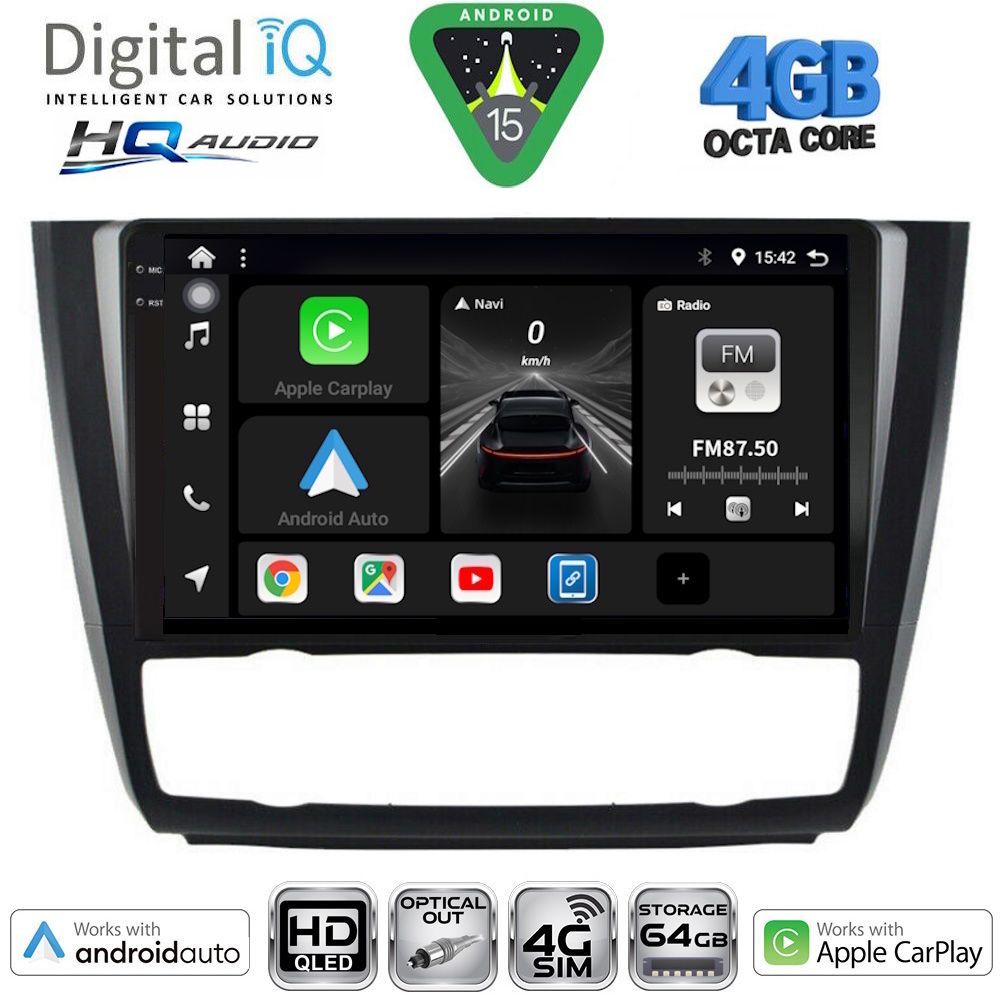 DIGITAL IQ BXK 19040_CPAA CLIMA (9inc) MULTIMEDIA TABLET for BMW S.1 (E81-82-87-88) mod. 2004-2013
