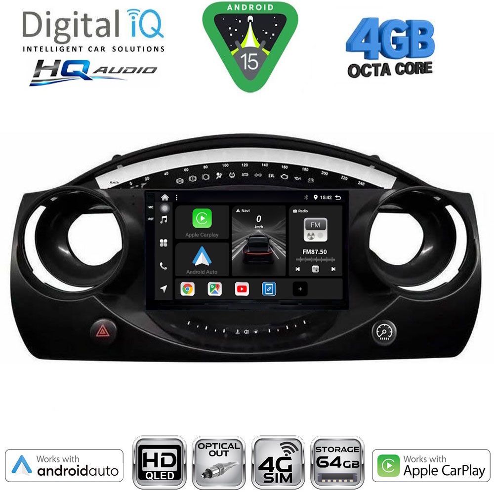 DIGITAL IQ BXK 19063_CPAA (9inc) MULTIMEDIA TABLET for MINI COOPER (R50-R52-R53) mod. 2000-2006