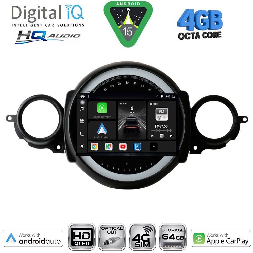 DIGITAL IQ BXK 19064_CPAA (9inc) MULTIMEDIA TABLET for MINI COOPER (R56-R57) mod. 2006-2014 - CLUBMAN (R55) mod. 2007-2014