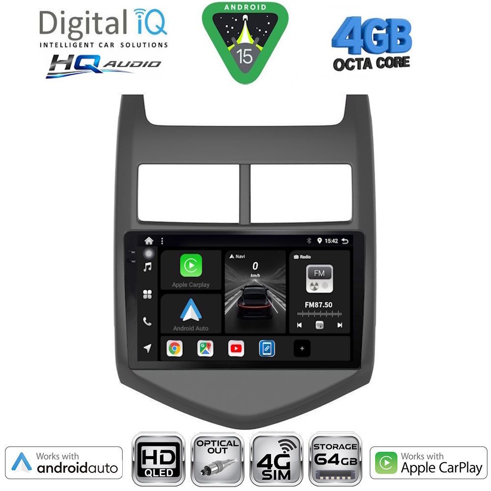 DIGITAL IQ BXK 19074_CPAA (9inc) MULTIMEDIA TABLET for CHEVROLET AVEO mod. 2011-2014