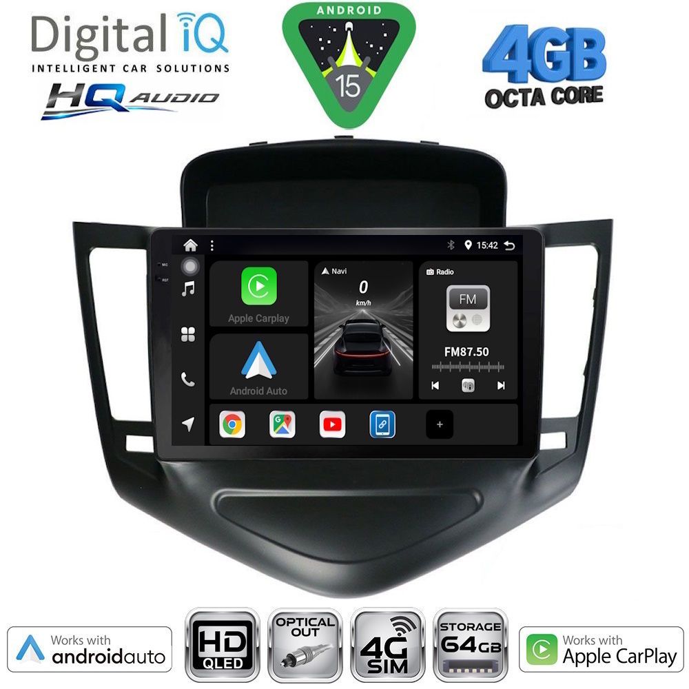 DIGITAL IQ BXK 19076_CPAA (9inc) MULTIMEDIA TABLET for CHEVROLET CRUZE mod. 2008-2012