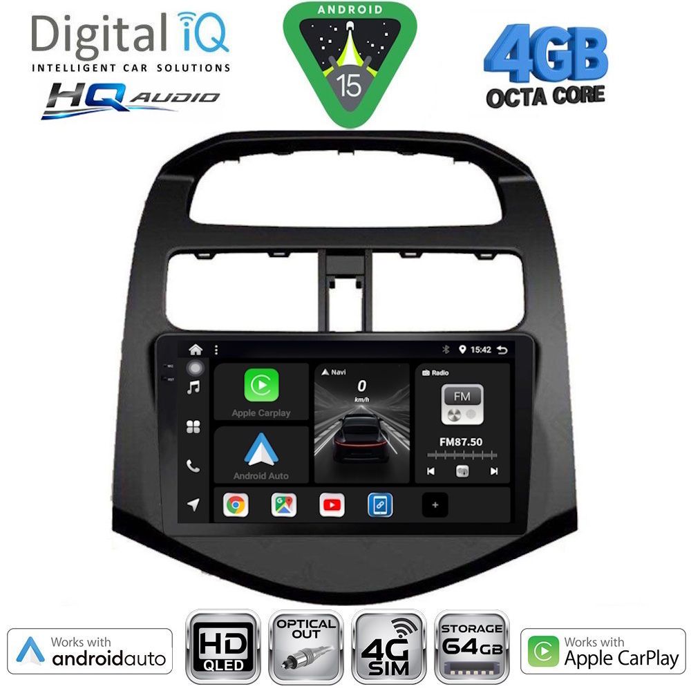 DIGITAL IQ BXK 19078_CPAA (9inc) MULTIMEDIA TABLET for CHEVROLET SPARK mod. 2009-2015