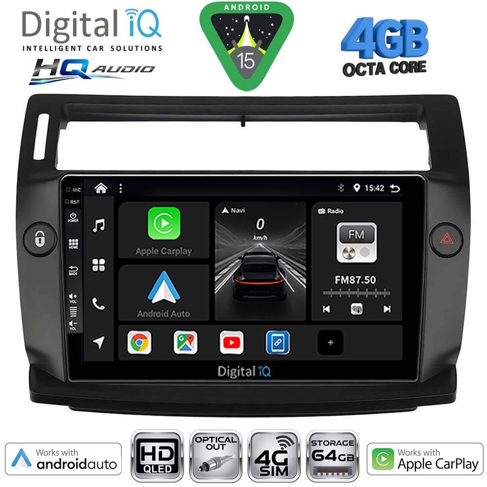 DIGITAL IQ BXK 19084BL_CPAA (9inc) MULTIMEDIA TABLET for CITROEN C4  mod. 2004-2011 (BLACK)