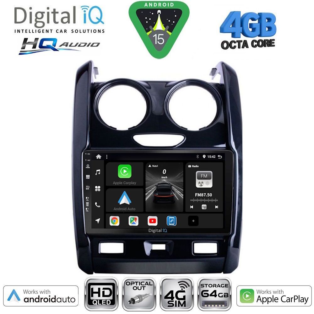 DIGITAL IQ BXK 19103_CPAA (9inc) MULTIMEDIA TABLET for DACIA DUSTER mod. 2012-2019