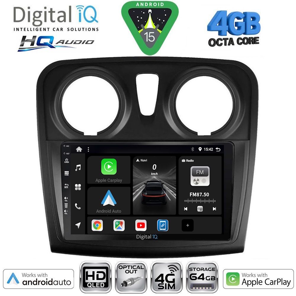 DIGITAL IQ BXK 19108_CPAA (9inc) MULTIMEDIA TABLET for DACIA LOGAN – SANDERO mod. 2012-2019