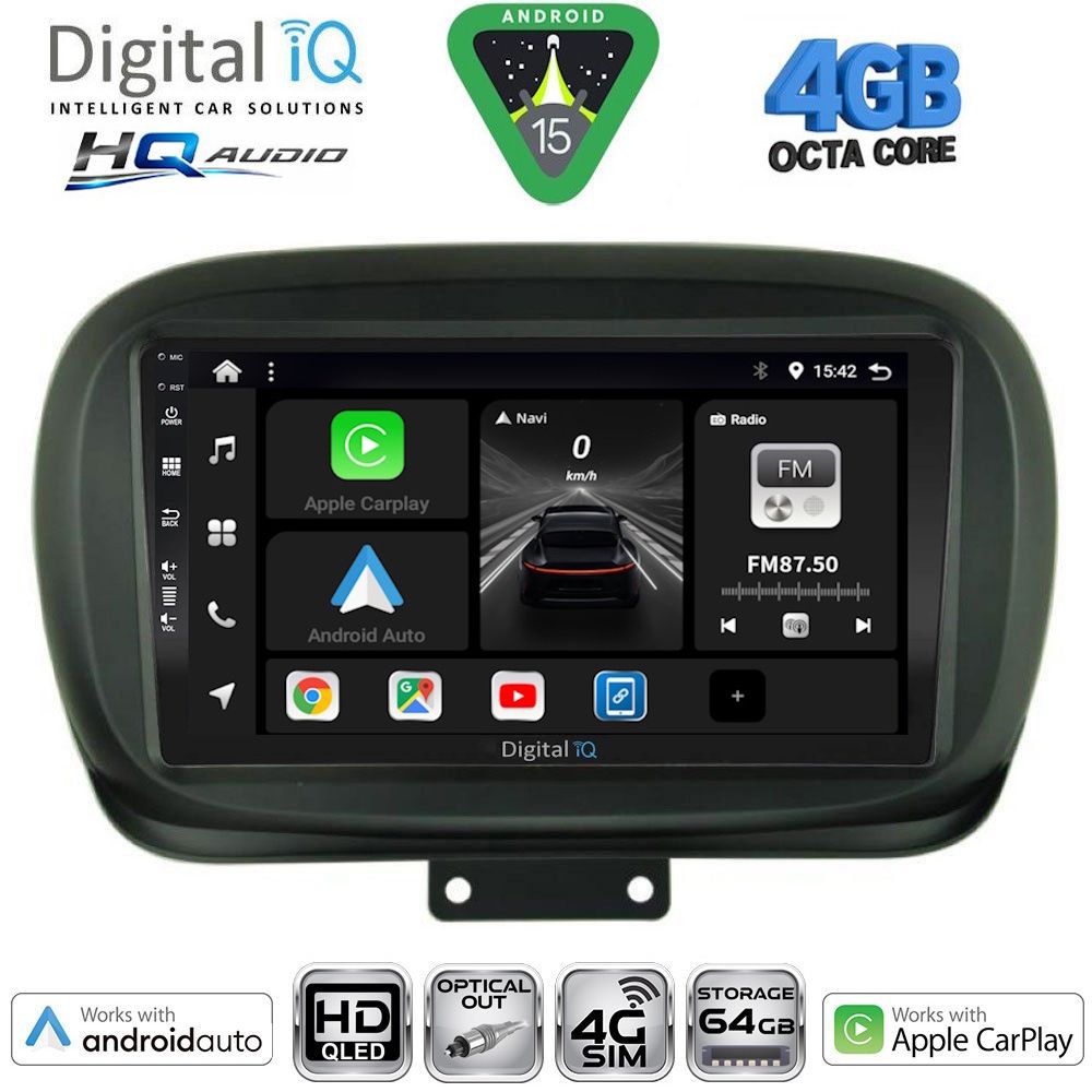 DIGITAL IQ BXK 19134_CPAA (9inc) MULTIMEDIA TABLET for FIAT 500Χ mod. 2014-2024