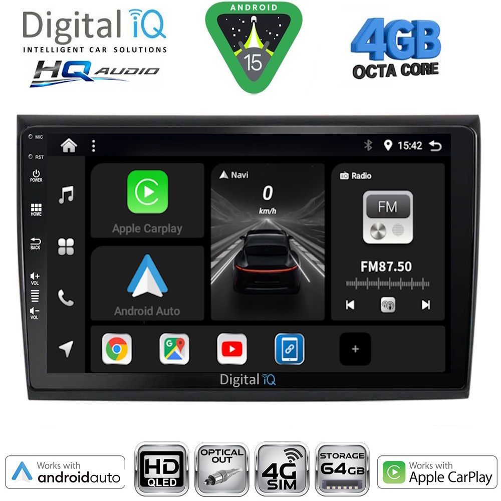 DIGITAL IQ BXK 19136_CPAA (9inc) MULTIMEDIA TABLET for FIAT BRAVO mod. 2007-2019