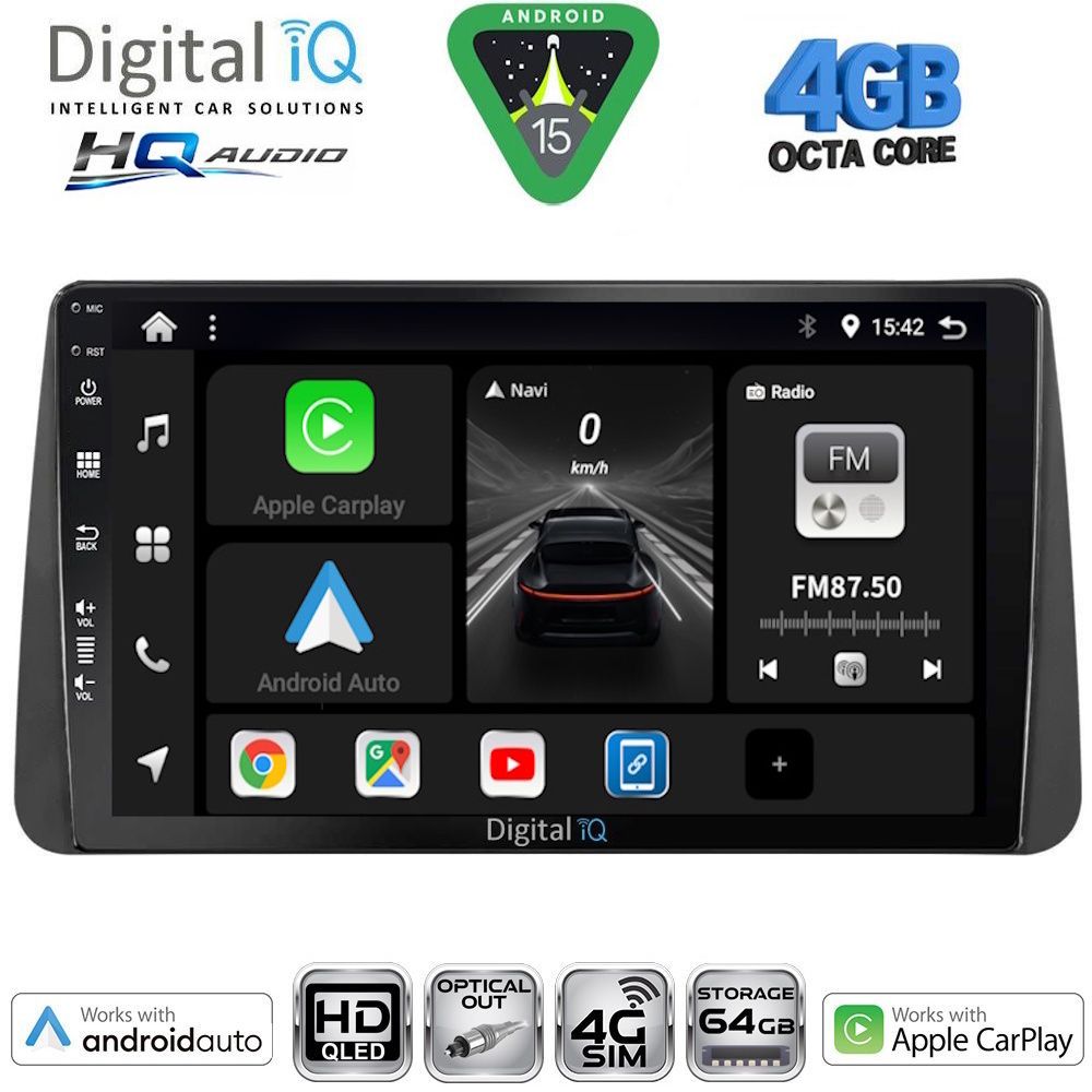 DIGITAL IQ BXK 19149_CPAA DASH (9inc) MULTIMEDIA TABLET for FIAT TIPO mod. 2018-2023