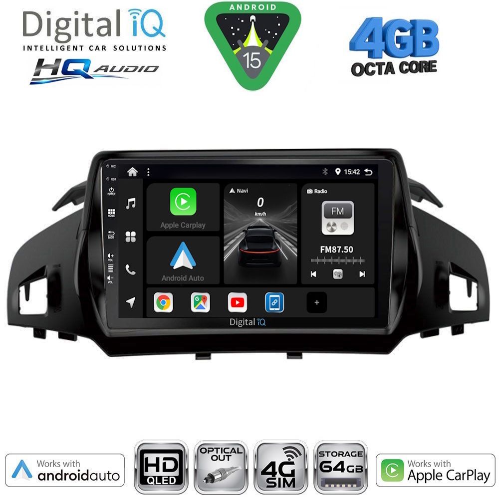 DIGITAL IQ BXK 19160_CPAA (9inc) MULTIMEDIA TABLET for FORD KUGA mod. 2013-2019 – CMAX mod. 2011-2020
