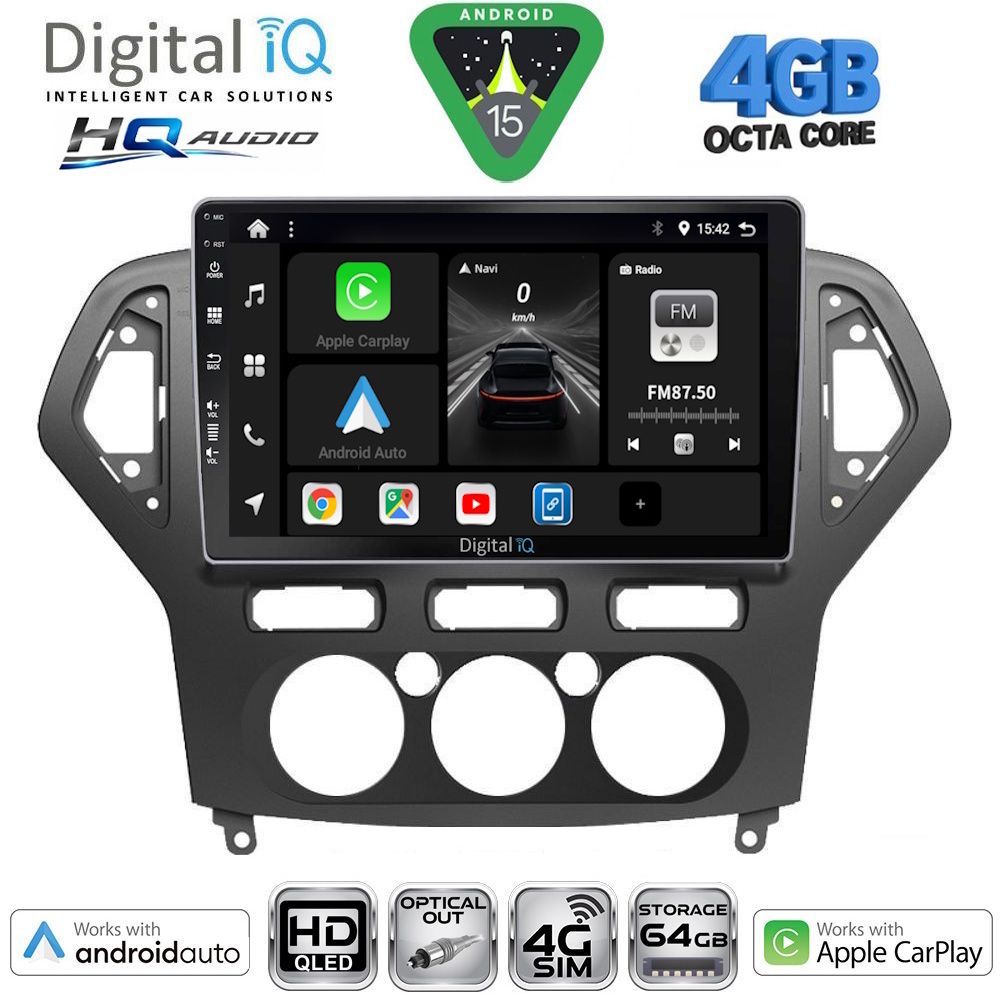 DIGITAL IQ BXK 19162_CPAA A/C (10inc) MULTIMEDIA TABLET for FORD MONDEO mod. 2007-2011