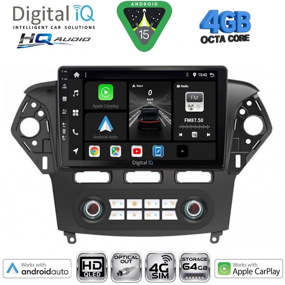 DIGITAL IQ BXK 19163_CPAA CLIMA (10inc) MULTIMEDIA TABLET for FORD MONDEO mod. 2011-2013