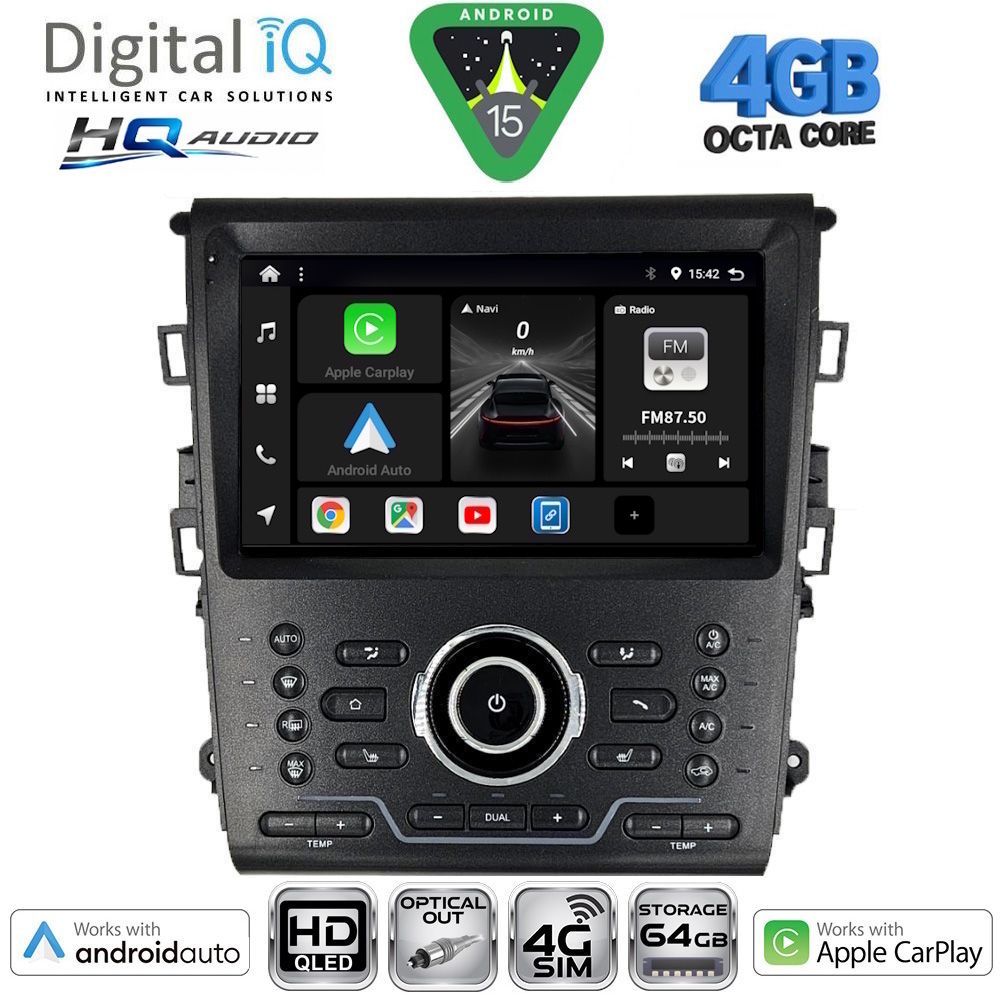 DIGITAL IQ BXK 19164_CPAA CLIMA (9inc) MULTIMEDIA TABLET for FORD MONDEO mod. 2014-2023