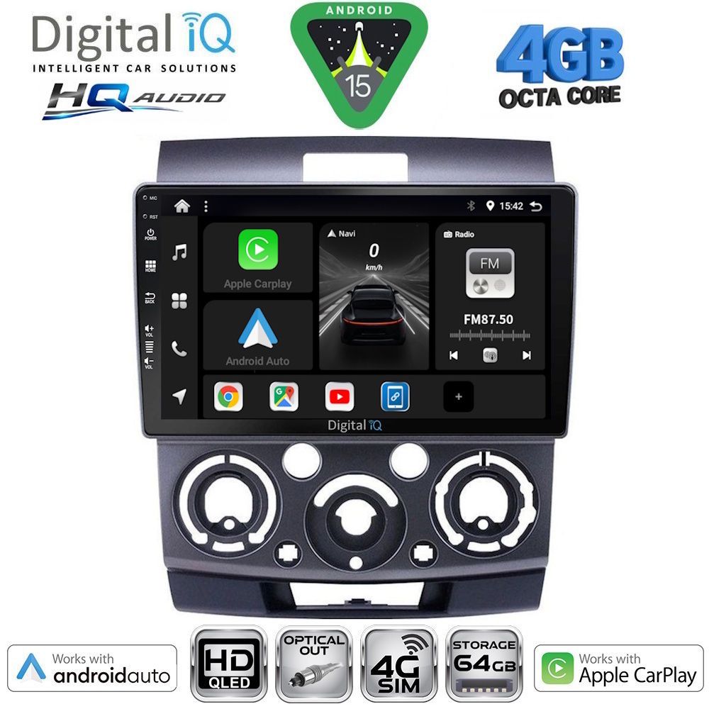 DIGITAL IQ BXK 19170_CPAA (9inc) MULTIMEDIA TABLET for FORD RANGER | MAZDA BT50 mod. 2006-2011