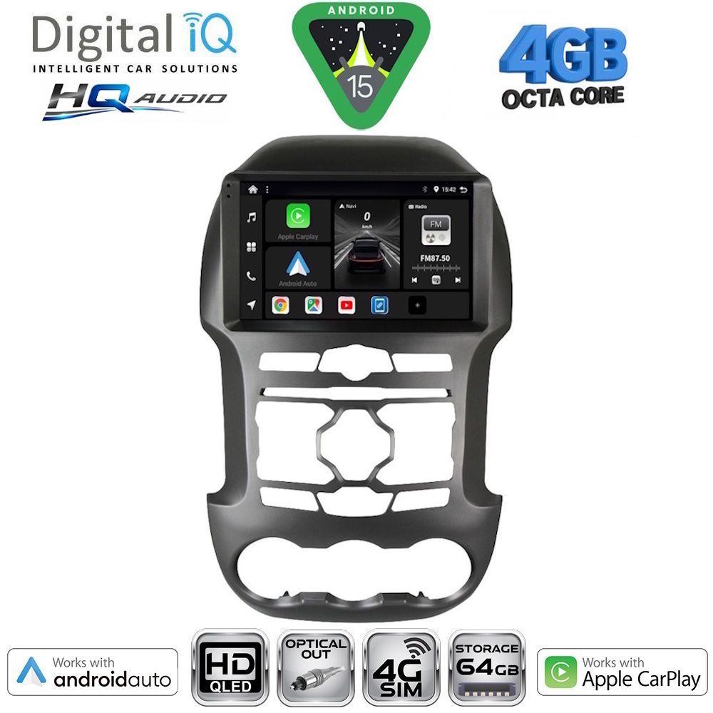 DIGITAL IQ BXK 19171S_CPAA (9inc) MULTIMEDIA TABLET for FORD RANGER mod. 2011-2015