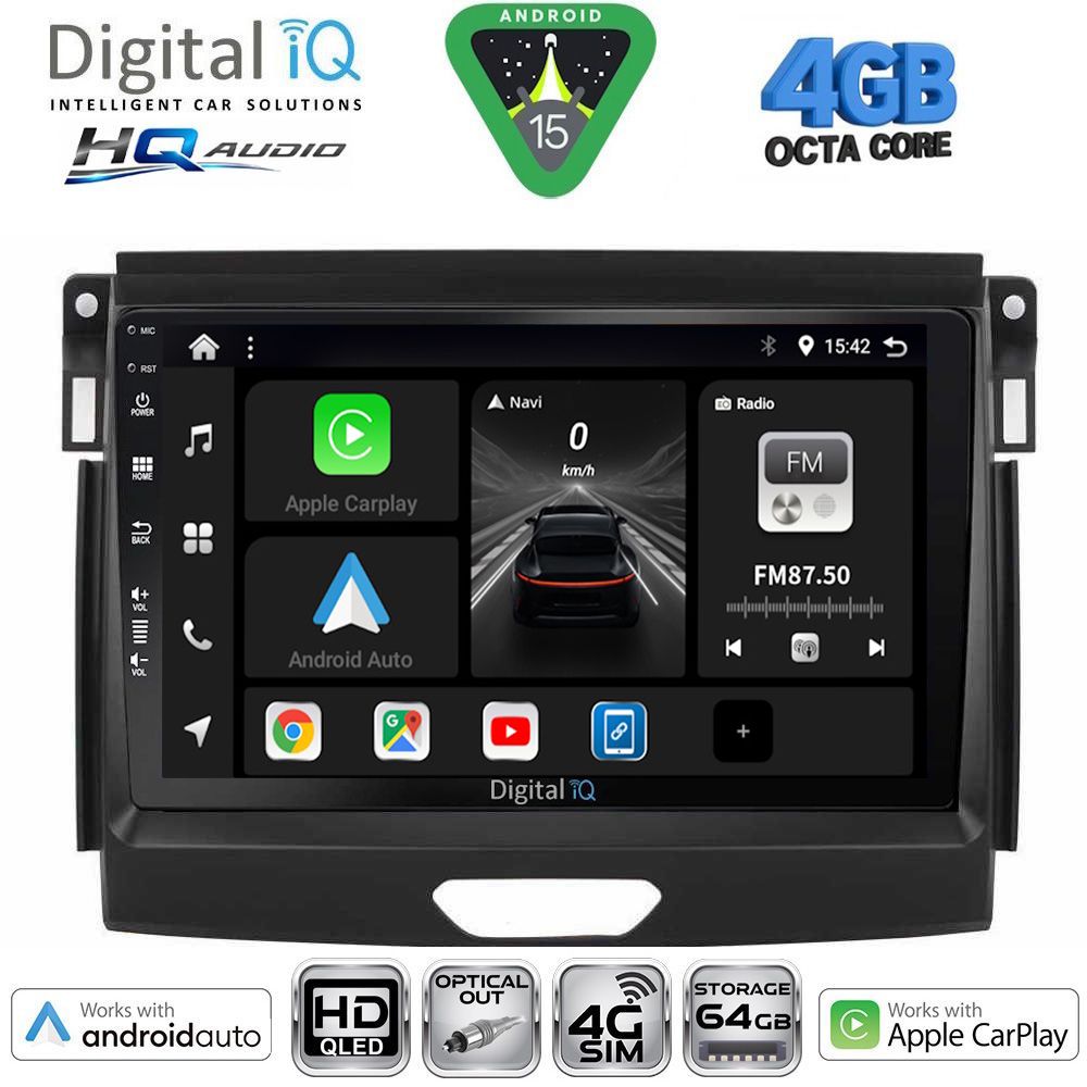 DIGITAL IQ BXK 19172A_CPAA (9inc) MULTIMEDIA TABLET for FORD RANGER mod. 2015-2018